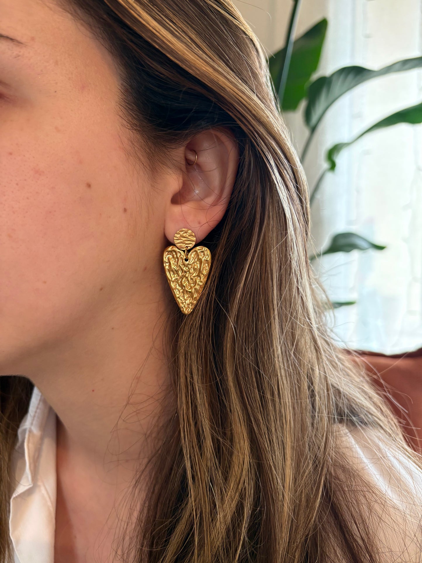 Boucles cœur texturé