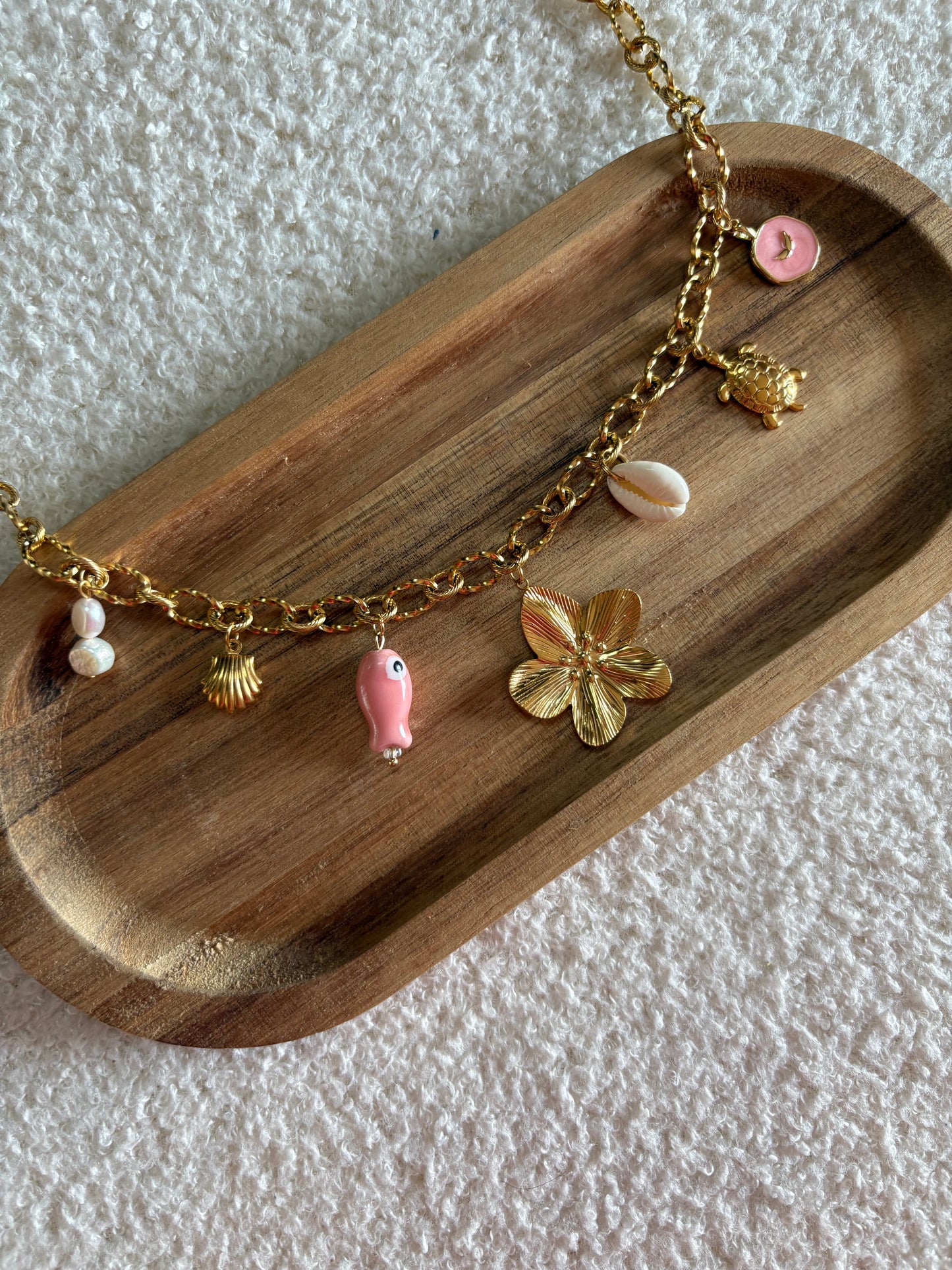 Collier Flora rose