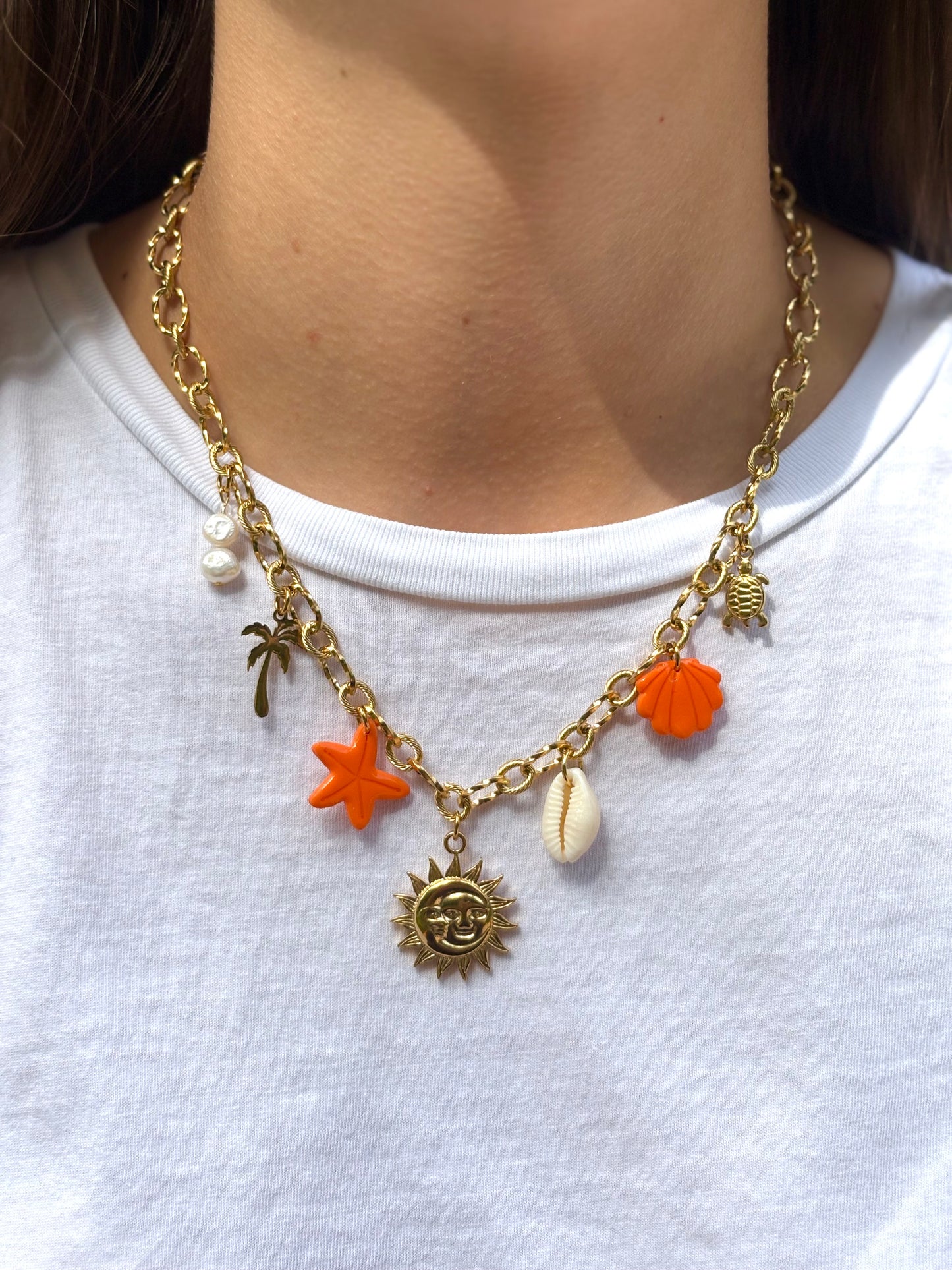 Collier Corail Orange