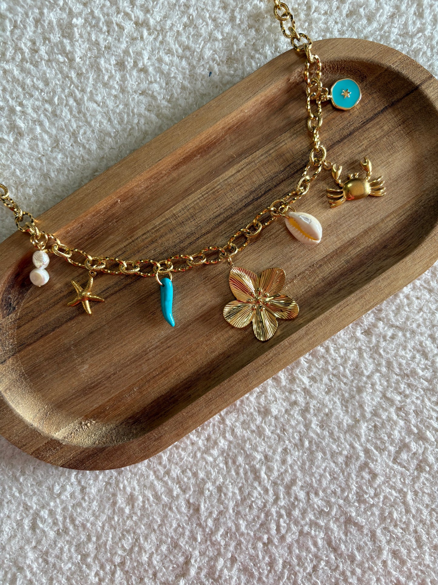 Collier Flora bleu