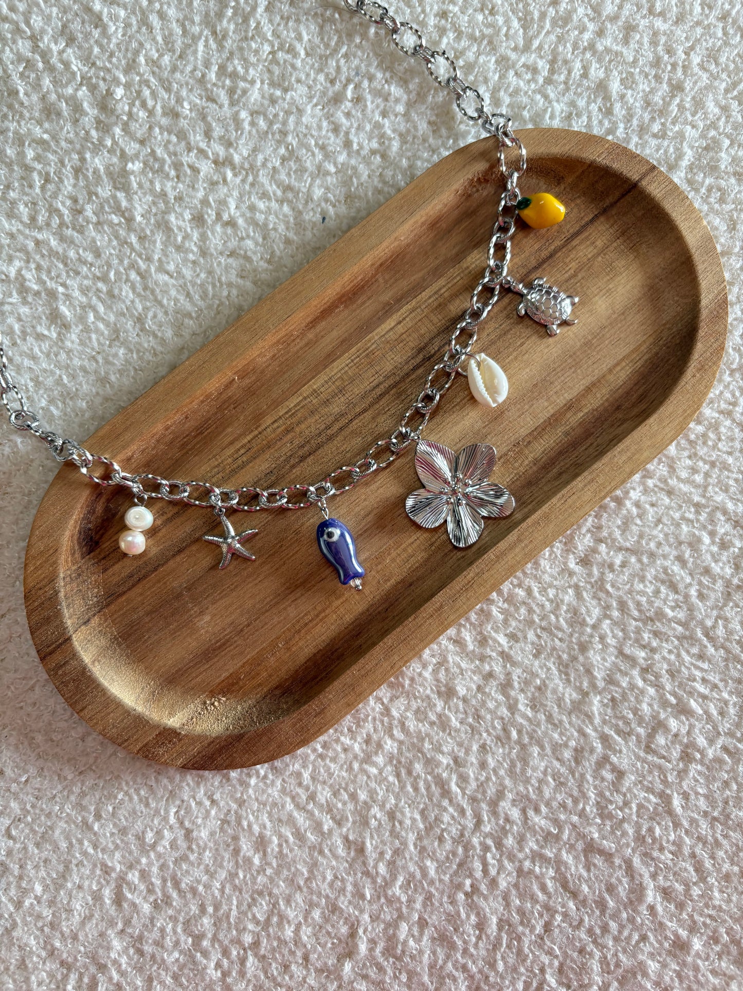 Collier Flora argenté
