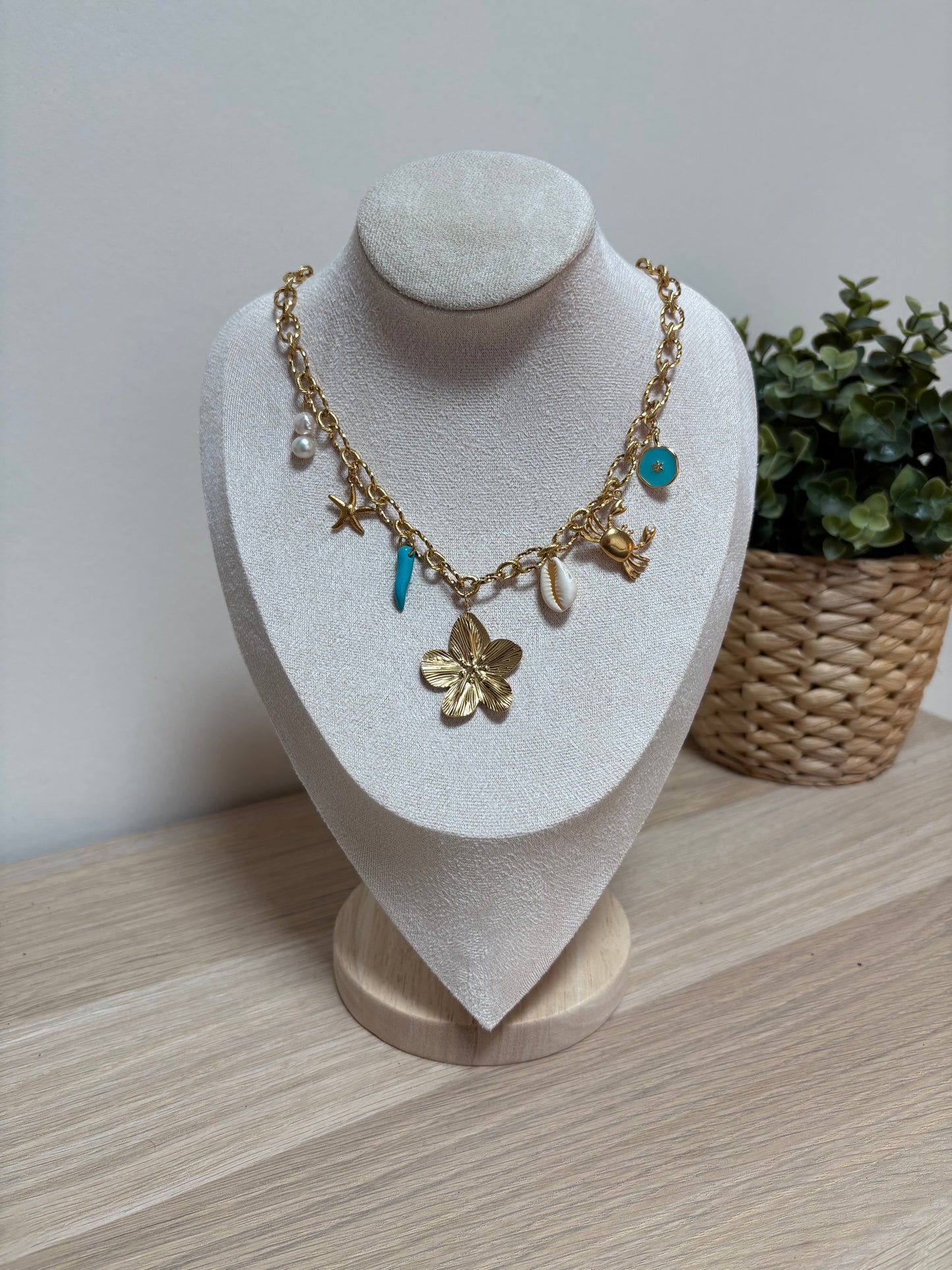 Collier Flora bleu