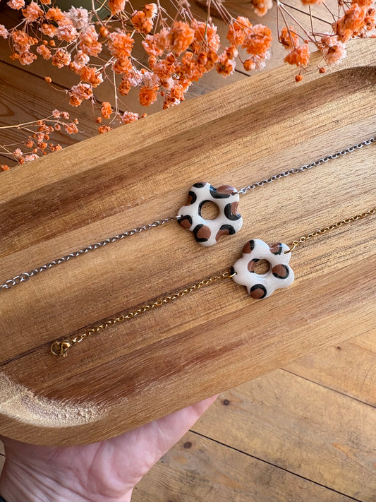 Bracelet fleur léopard