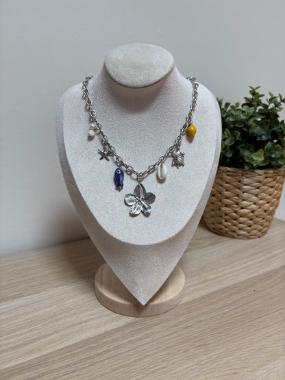 Collier Flora argenté