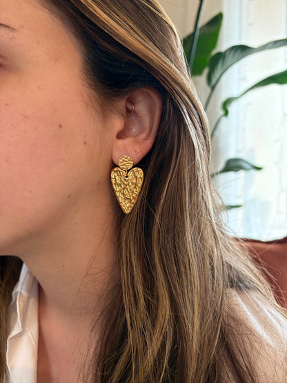 Boucles cœur texturé