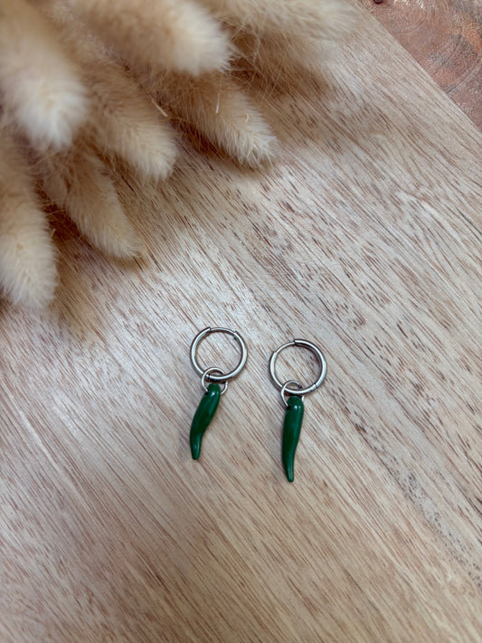 Boucles piment vert