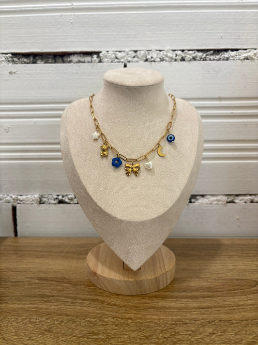 Collier girly blue
