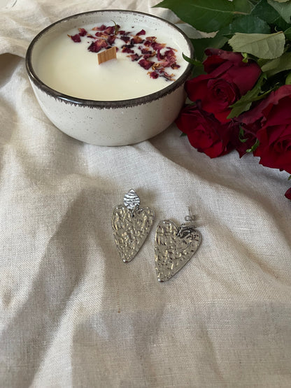 Boucles cœur texturé