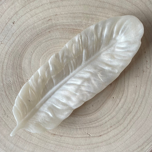 Vide poche plume blanche nacrée